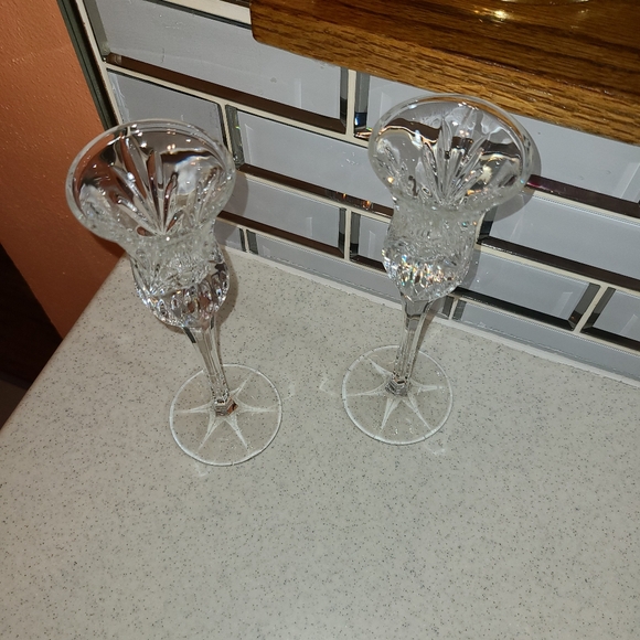 Elegant Crystal Candle Holders Flutes - Picture 6 of 8